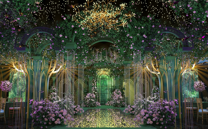 长葛奇妙森林婚礼堂效果展示