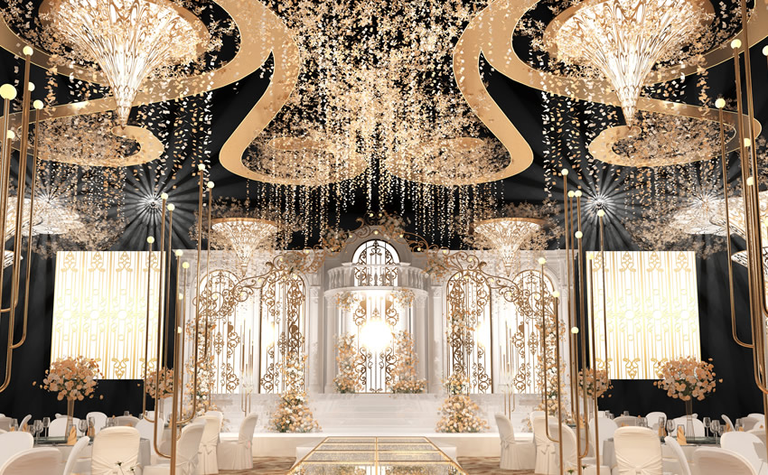 长葛花木兰喜事汇金色大厅效果展示